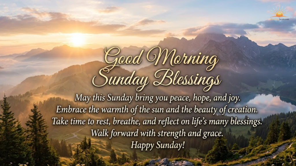 Inspirational Good Morning Sunday Blessings