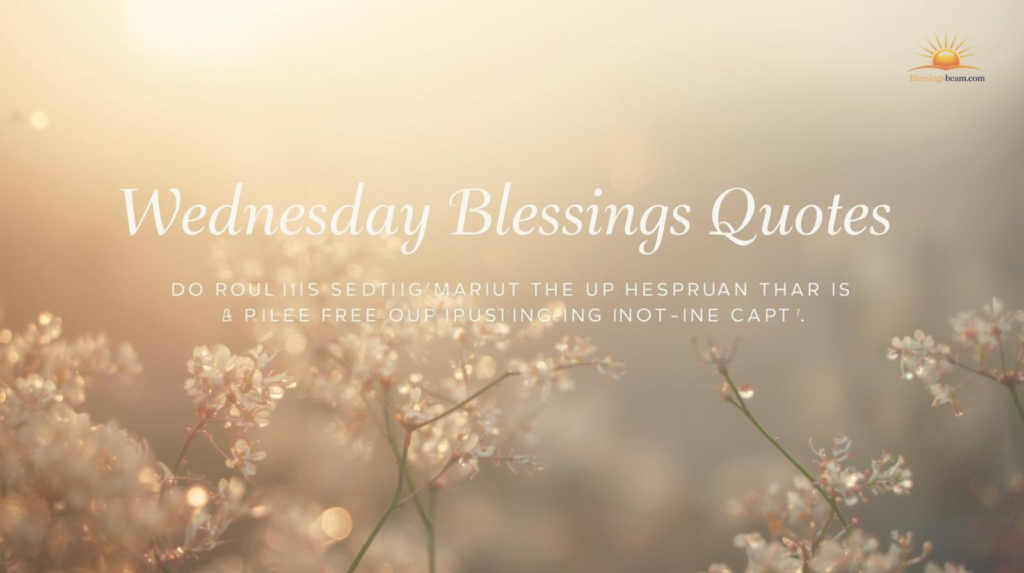 Wednesday Blessings Quotes