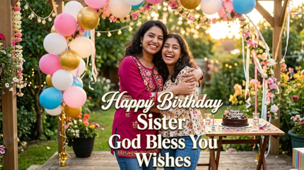 Happy Birthday Sister God Bless You Wishes