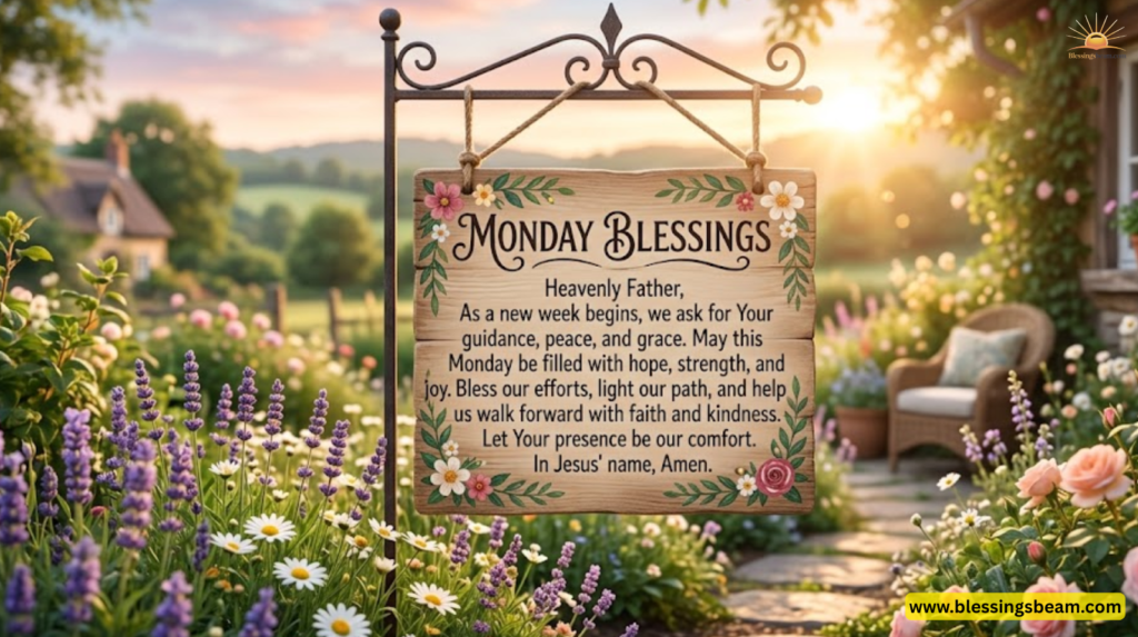 Positive Monday Blessings and Prayers for Protection & Joy