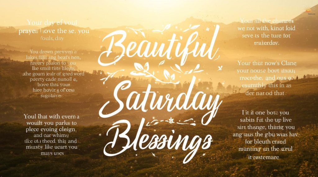 Saturday Afternoon Blessings to Refresh Your Day