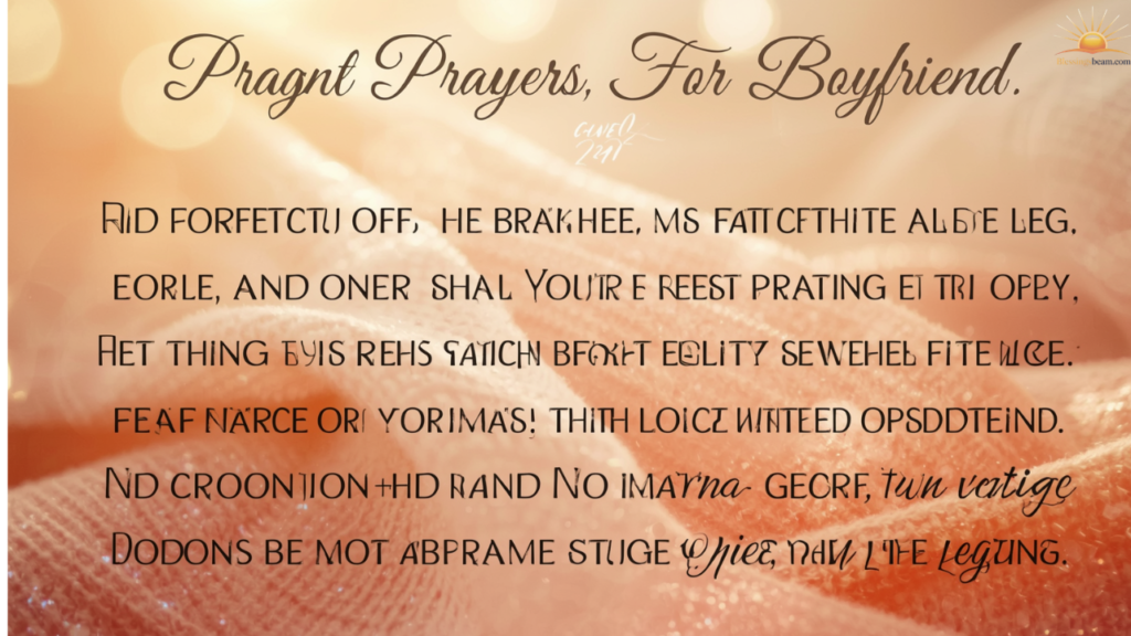 Morning Prayers for My Boyfriend