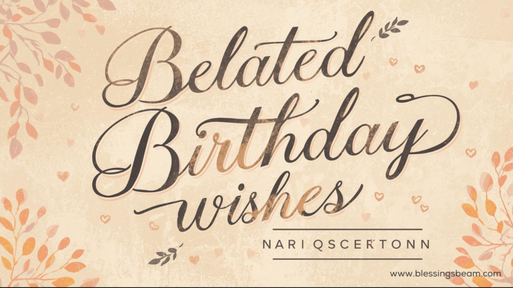 Heartfelt Belated Birthday Blessings for a Dear Friend