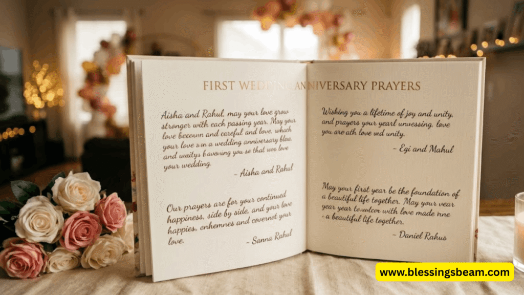 First Wedding Anniversary Prayers